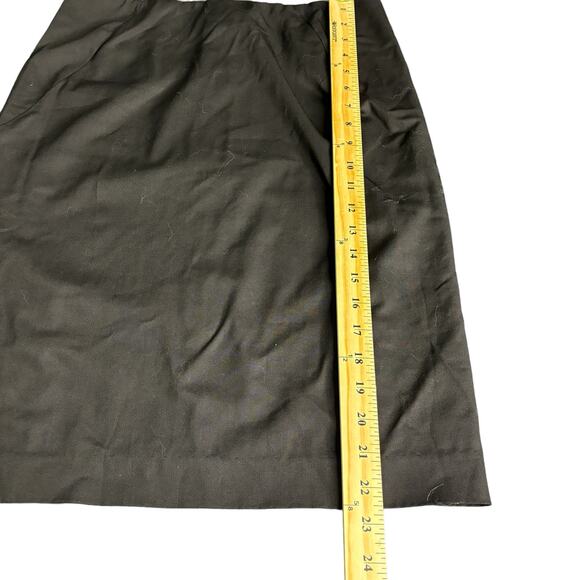 Theory Black Wool Skirt  Size 4 Knee Length Capsule Basic Staple Career Work - Picture 3 of 8